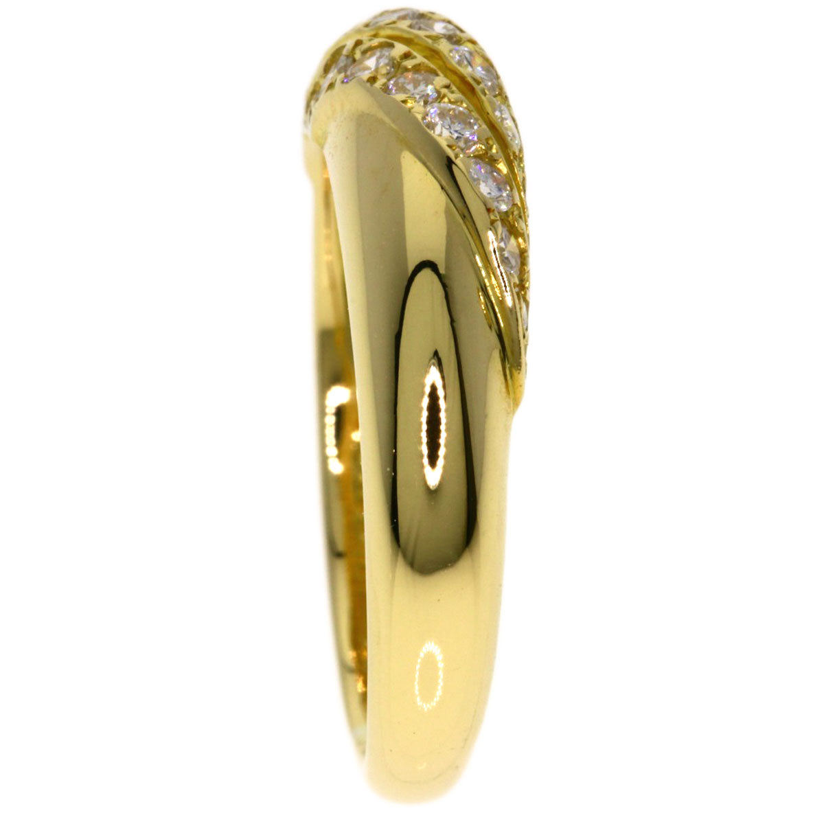 CHRISTIAN DIOR Diamond Ring K18 Yellow Gold Ladies [Used]