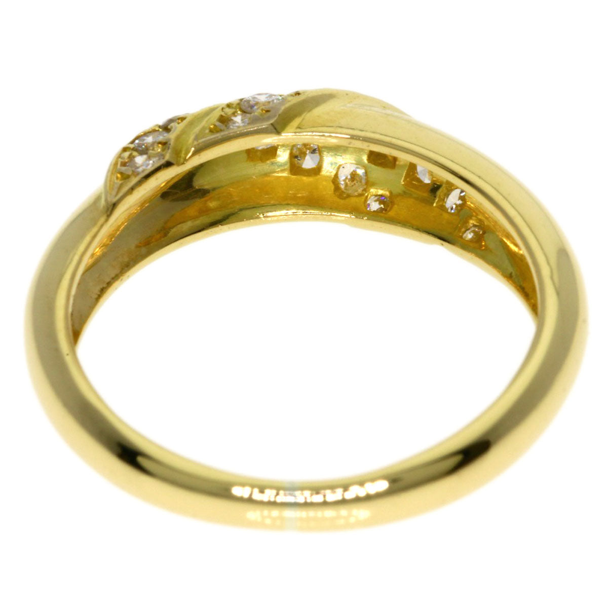 CHRISTIAN DIOR Diamond Ring K18 Yellow Gold Ladies [Used]