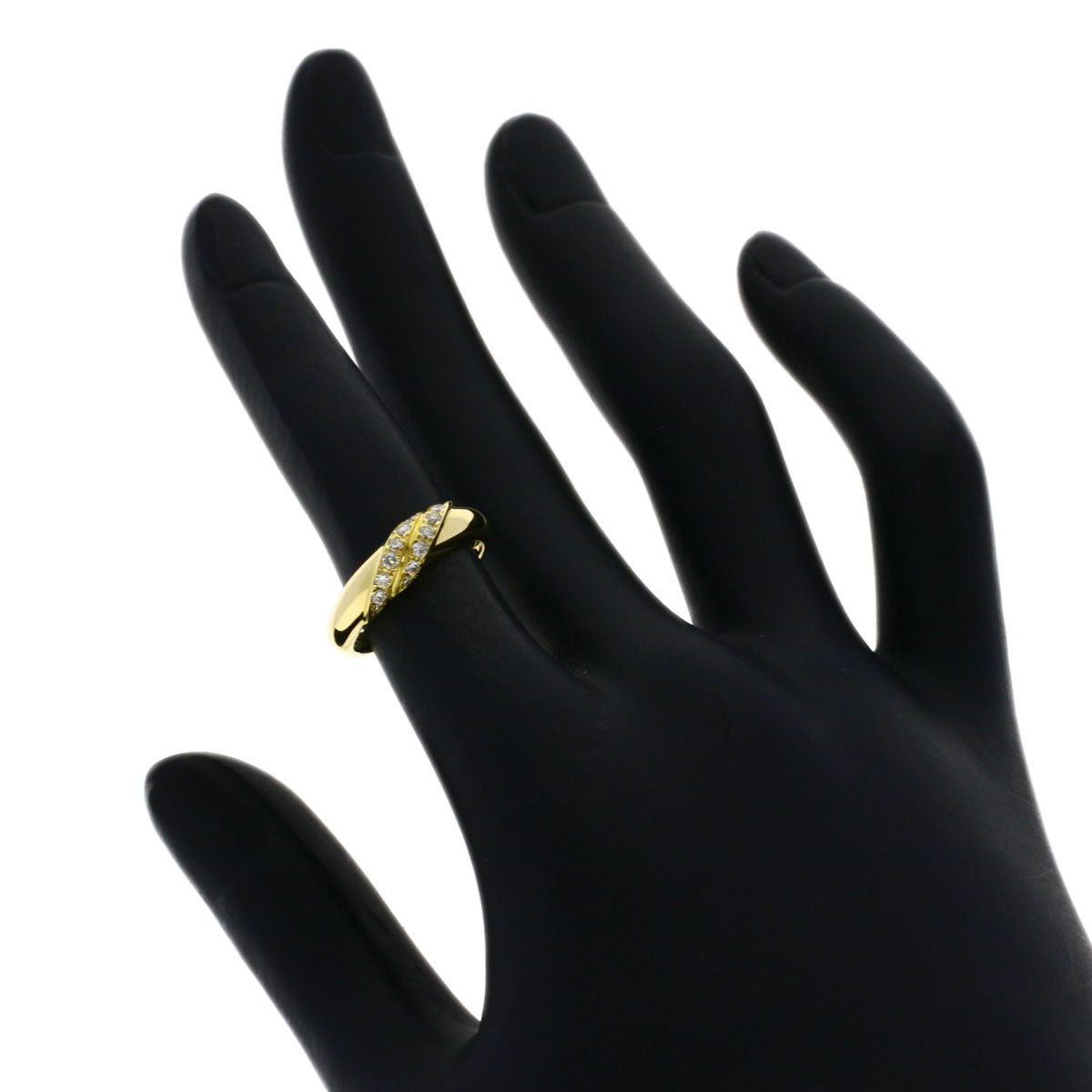CHRISTIAN DIOR Diamond Ring K18 Yellow Gold Ladies [Used]