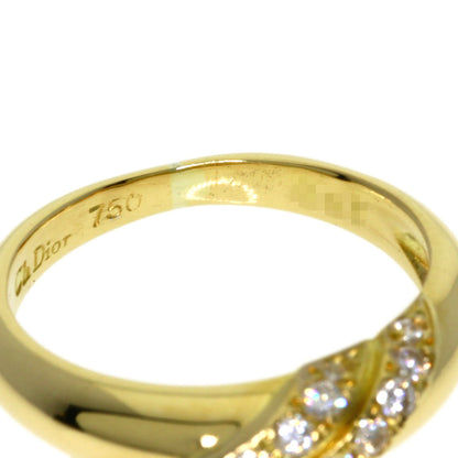 CHRISTIAN DIOR Diamond Ring K18 Yellow Gold Ladies [Used]