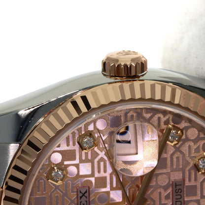 ROLEX DATEJUST 10P Diamond Watches 116231G Stainless Steel/SSxK18PG mens
