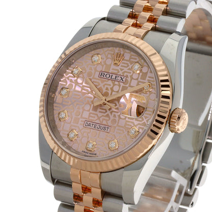 ROLEX DATEJUST 10P Diamond Watches 116231G Stainless Steel/SSxK18PG mens