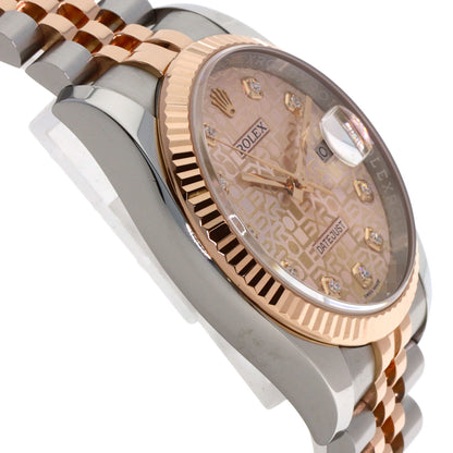 ROLEX DATEJUST 10P Diamond Watches 116231G Stainless Steel/SSxK18PG mens