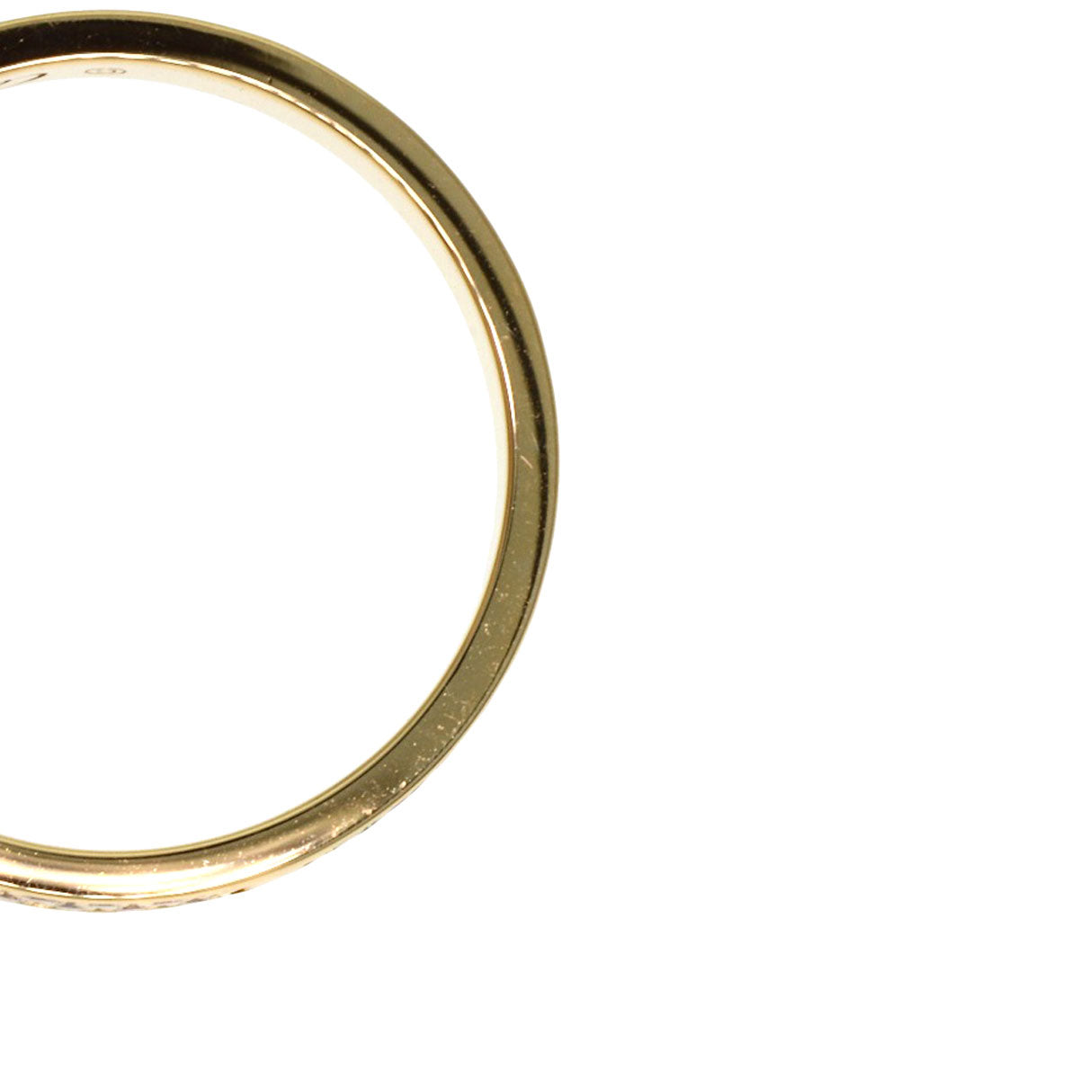 CARTIER mini love ring pave diamond #49 Ring K18 Yellow Gold Ladies [Used]