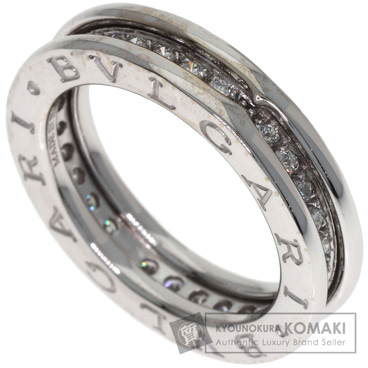 BVLGARI B.zero1 1-band Diamond XS #50 Ring K18 White Gold Ladies [Used]