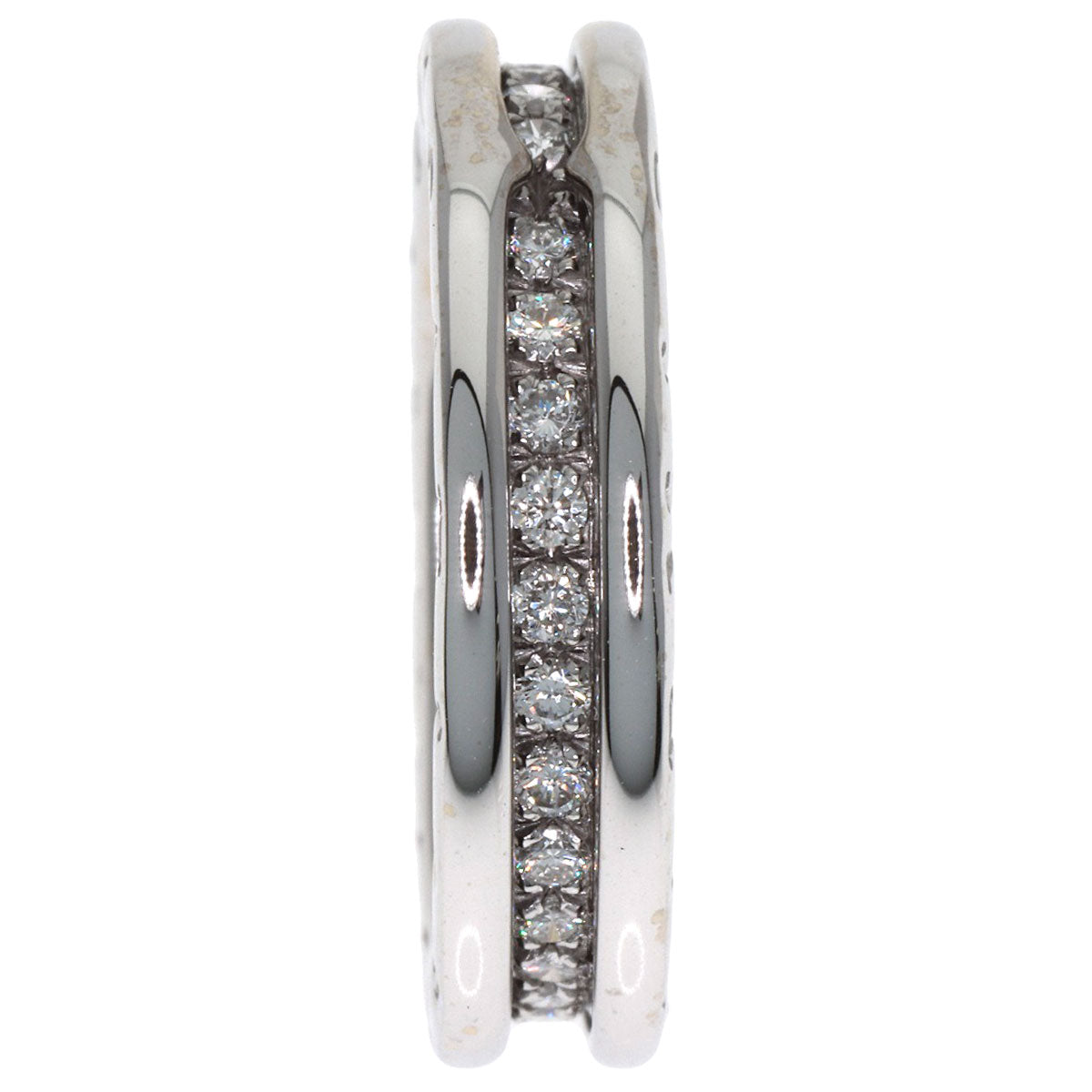 BVLGARI B.zero1 1-band Diamond XS #50 Ring K18 White Gold Ladies [Used]