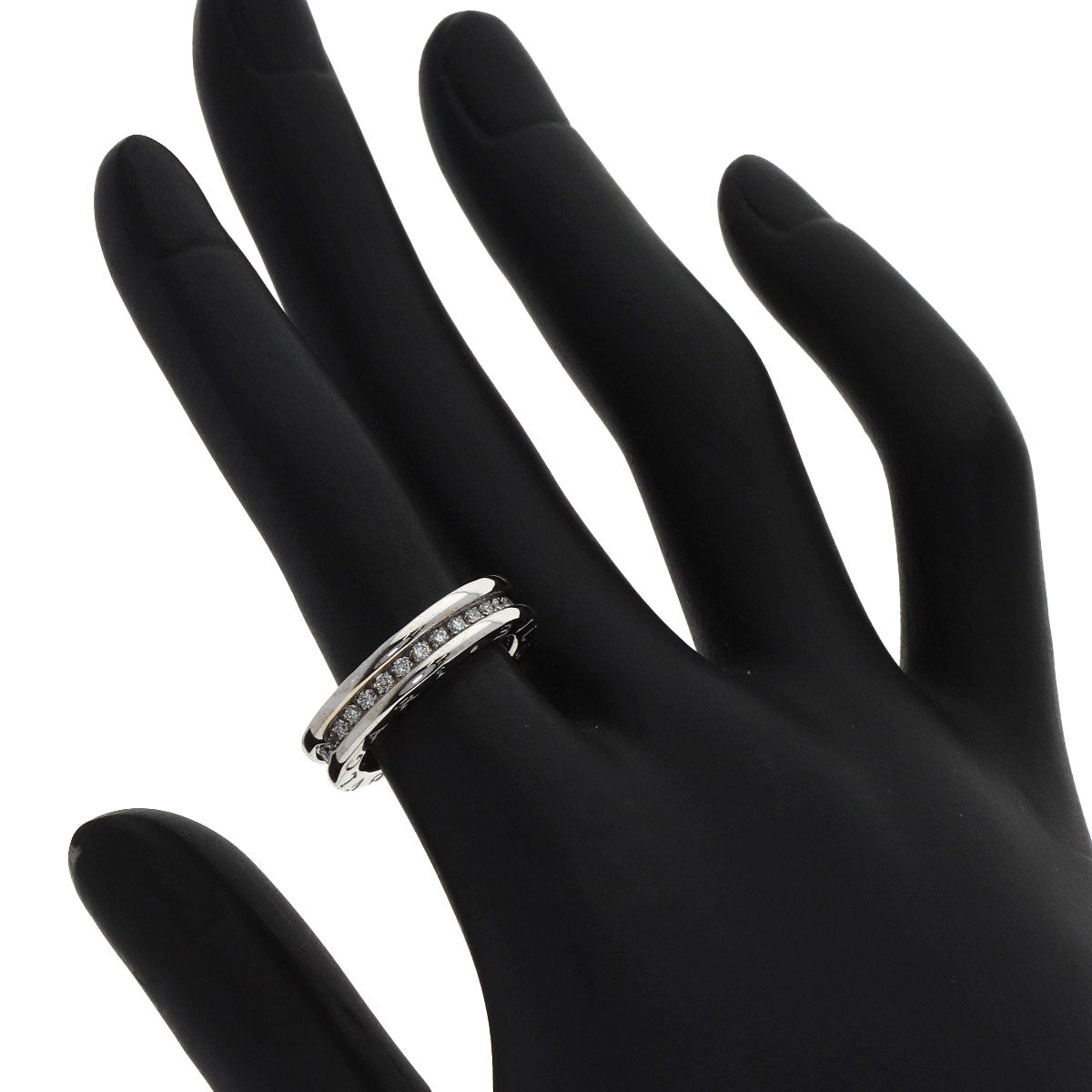 BVLGARI B.zero1 1-band Diamond XS #50 Ring K18 White Gold Ladies [Used]