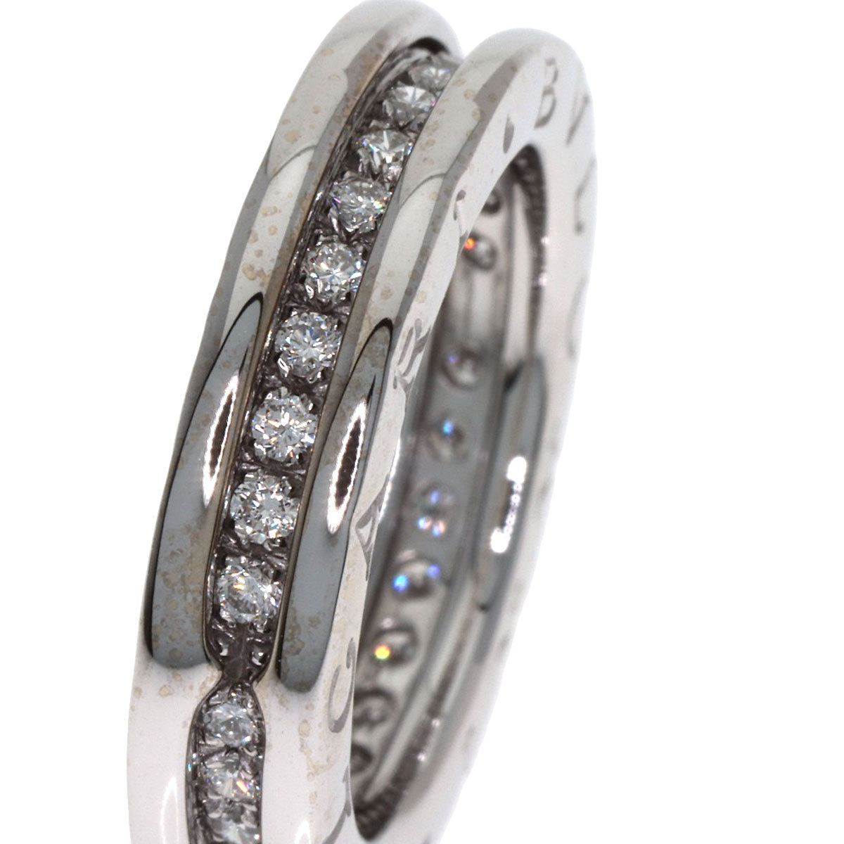 BVLGARI B.zero1 1-band Diamond XS #50 Ring K18 White Gold Ladies [Used]