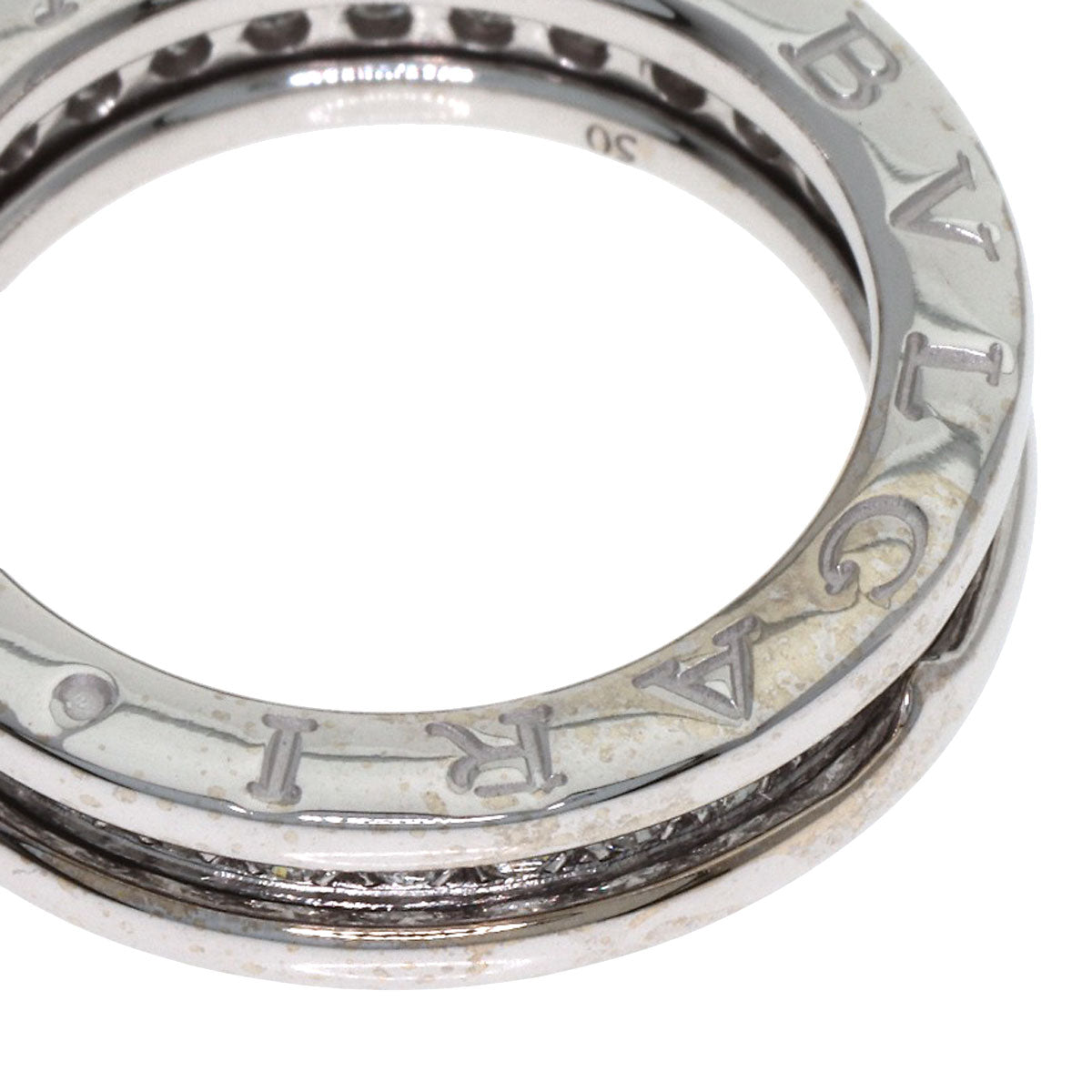BVLGARI B.zero1 1-band Diamond XS #50 Ring K18 White Gold Ladies [Used]