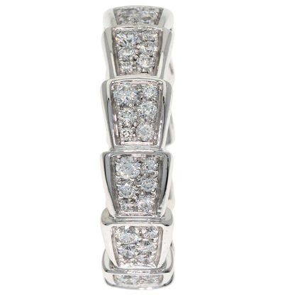 BVLGARI Serpenti Full Eternity Diamond #51 Ring K18 White Gold Ladies [Used]