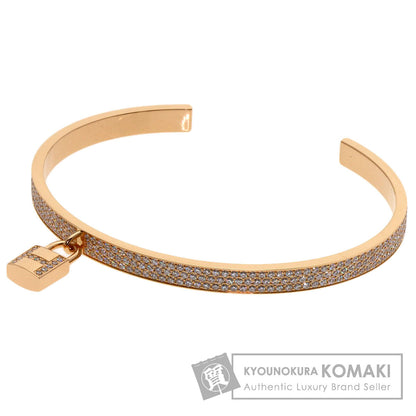 HERMES Kelly Clochette Full Diamond ST Size Bracelet K18 Pink Gold Ladies [Used]