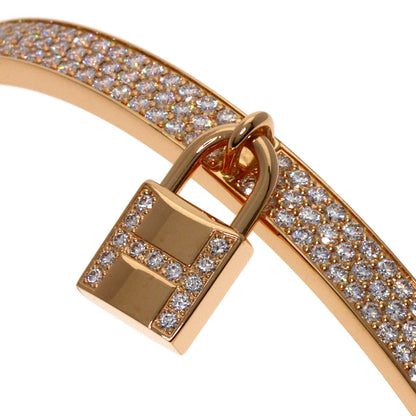 HERMES Kelly Clochette Full Diamond ST Size Bracelet K18 Pink Gold Ladies [Used]