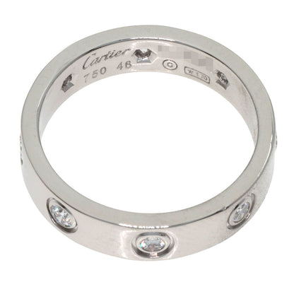 カルティエ ミニラブリング フルダイヤモンド#46 リング・指輪 K18ホワイトゴールド レディース 【中古】【CARTIER】