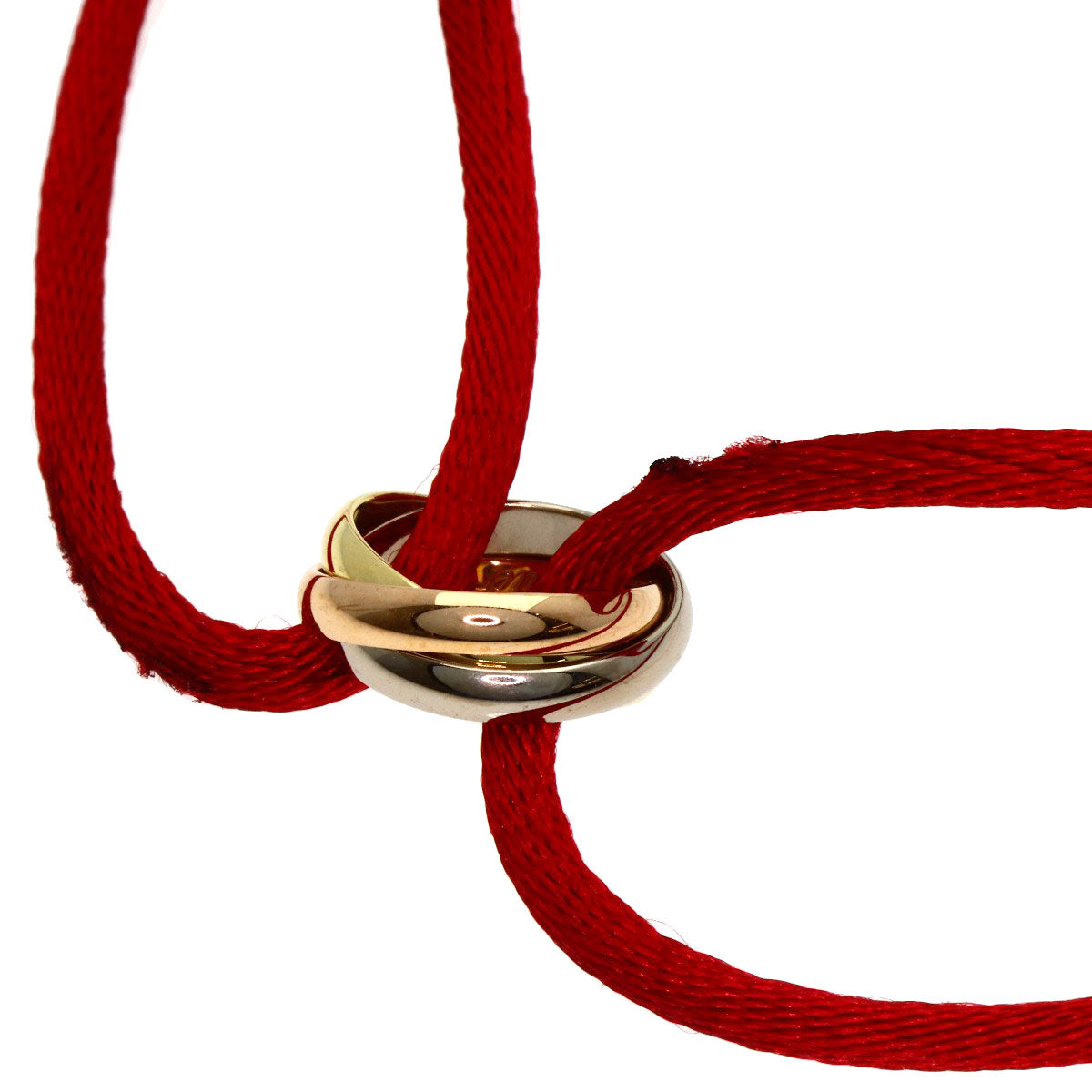 CARTIER Trinity Red Code Bracelet K18 Yellow Gold 18K Pink GoldLadies [Used]