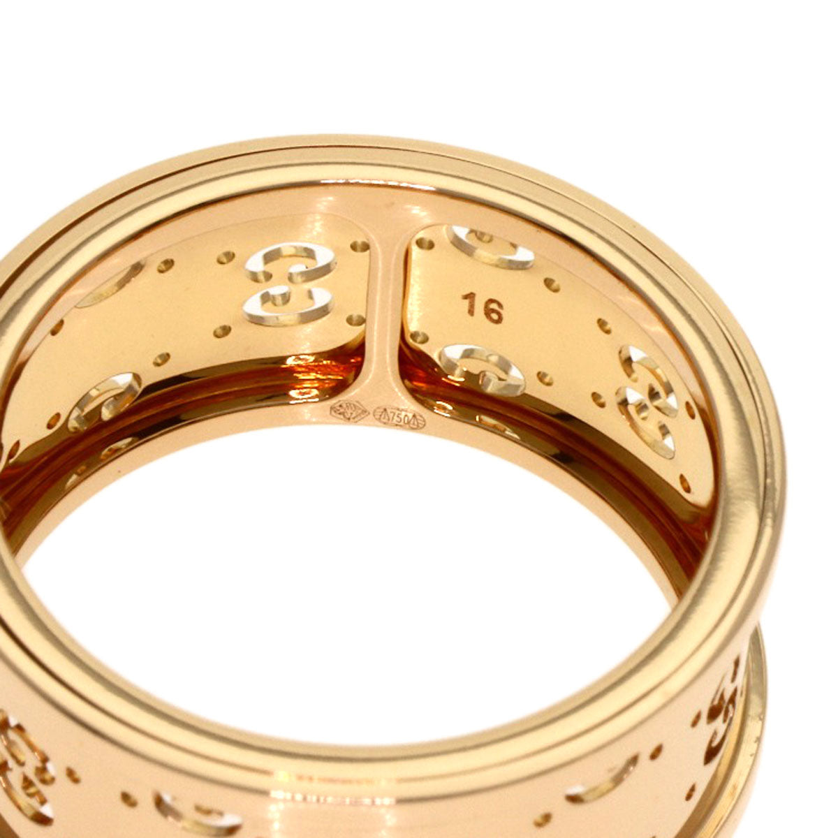 GUCCI Icon Twirl #16 Ring K18 Pink Gold Ladies [Used]