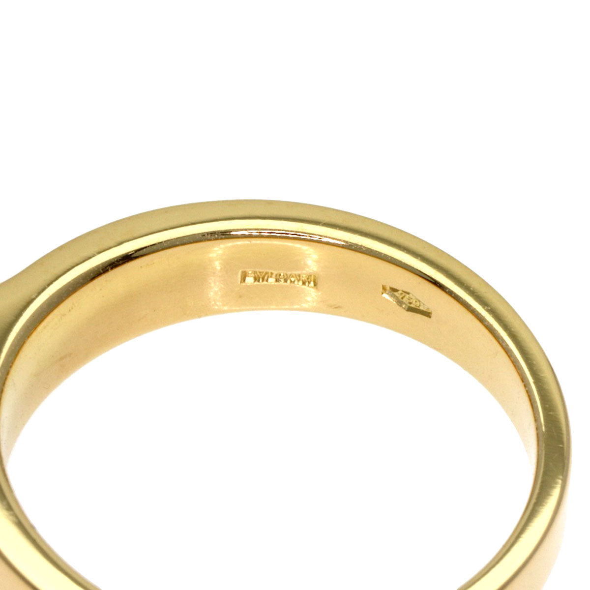 BVLGARI Element 1P Diamond Ring K18 Yellow Gold Ladies [Used]