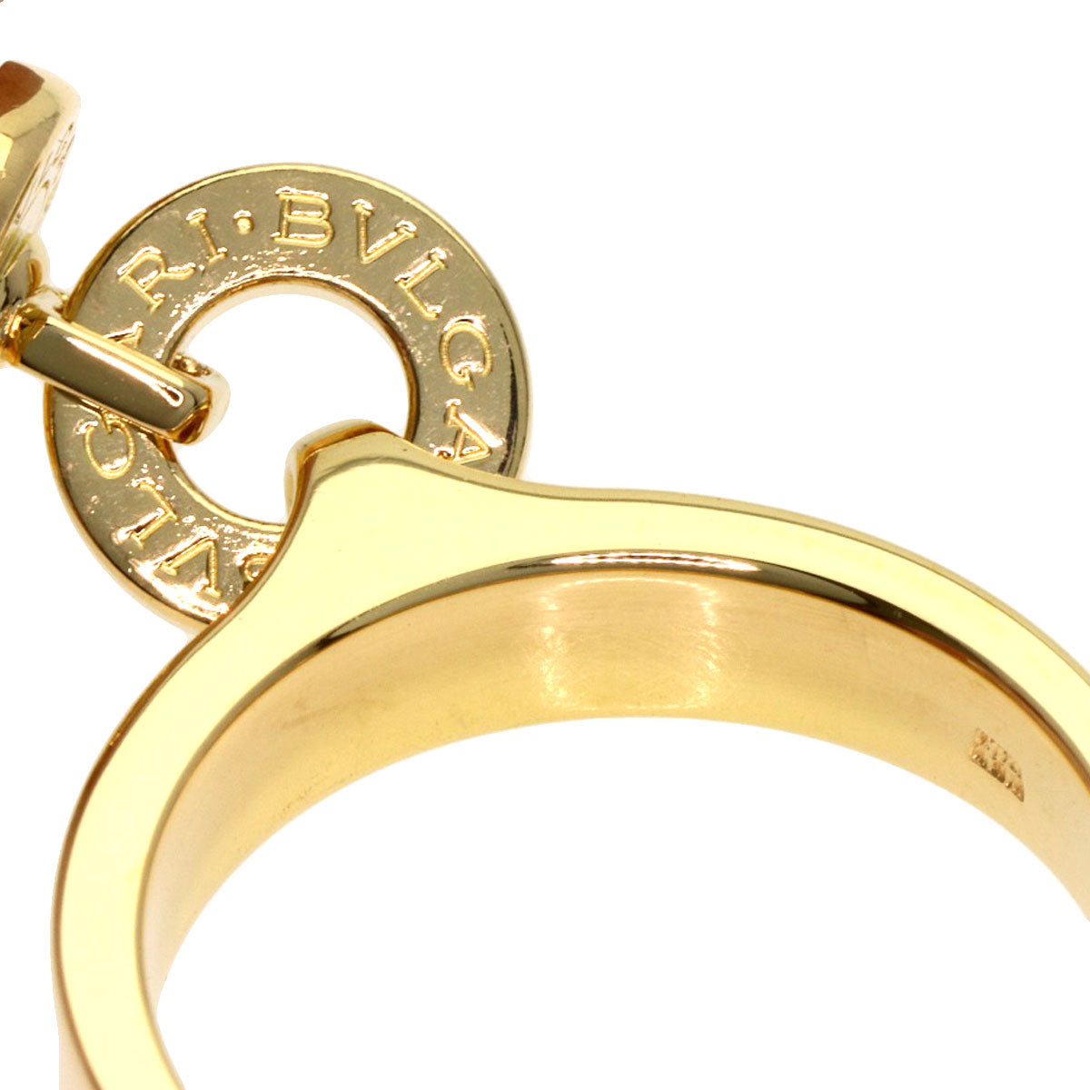BVLGARI Element 1P Diamond Ring K18 Yellow Gold Ladies [Used]