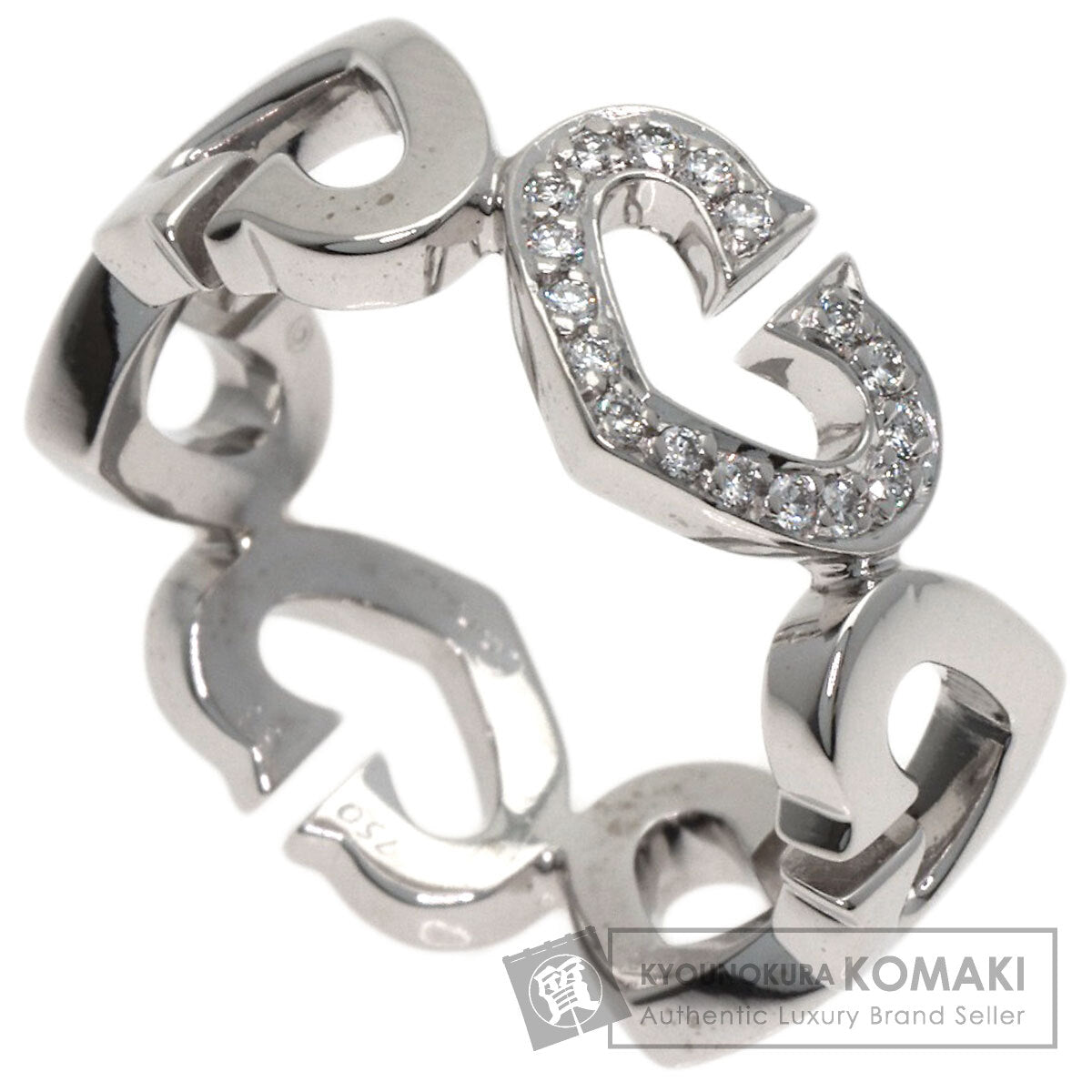 カルティエ Cハート1P ダイヤモンド #53 リング・指輪 K18ホワイトゴールド レディース 【中古】【CARTIER】