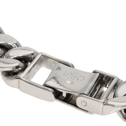Curb chain Kihei 4 sides Diamond pure platinum Bracelet Platinum PT1000 71.2g　Ladies