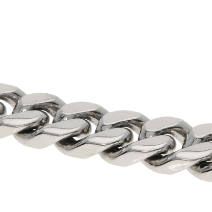 Curb chain Kihei 4 sides Diamond pure platinum Bracelet Platinum PT1000 71.2g　Ladies