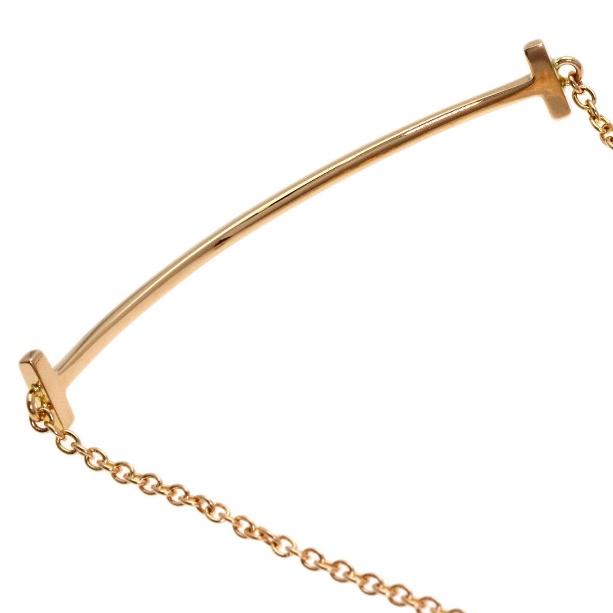 TIFFANY&Co. T smile small Bracelet K18 Pink Gold Ladies [Used]