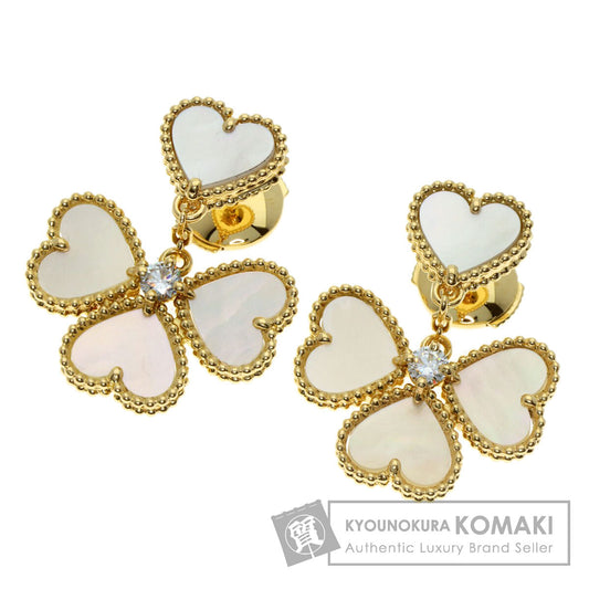 Van Cleef & Arpels Sweet Alhambra Fyage Diamond earring K18 Yellow Gold Ladies [Used]