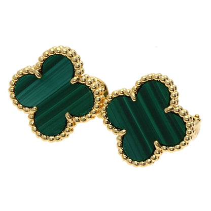 Van Cleef & Arpels Vintage Alhambra Malachite earring K18 Yellow Gold Ladies [Used]