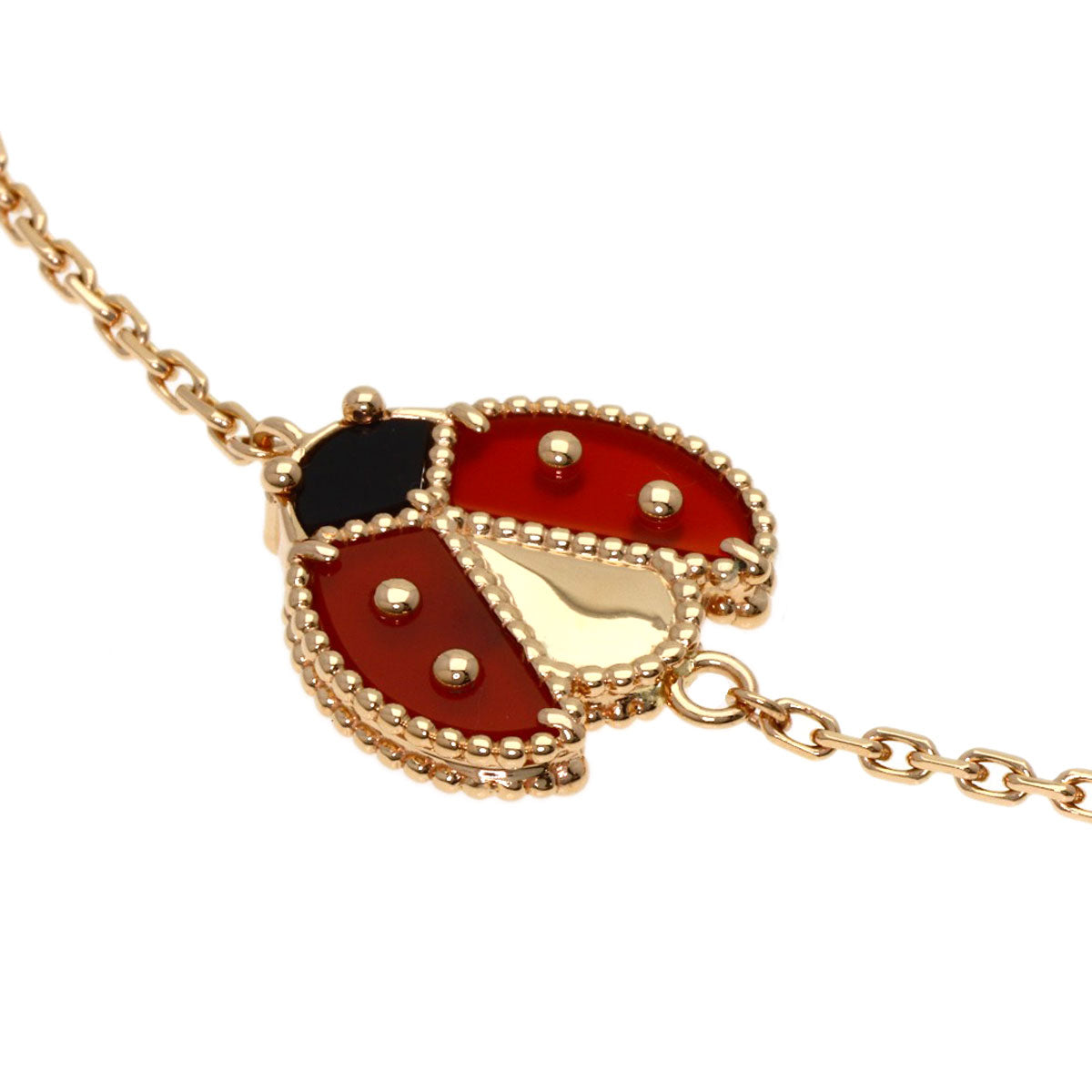 Van Cleef & Arpels Lucky Spring Open Wing Ladybug Bracelet K18 Pink Gold Ladies [Used]