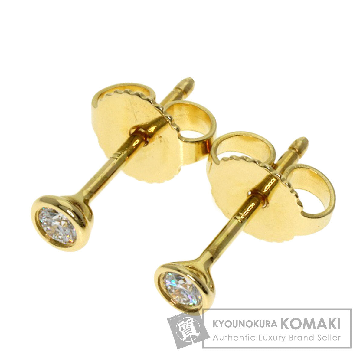 TIFFANY&Co. By The Yard Diamond earring K18 Yellow Gold Ladies [Used]