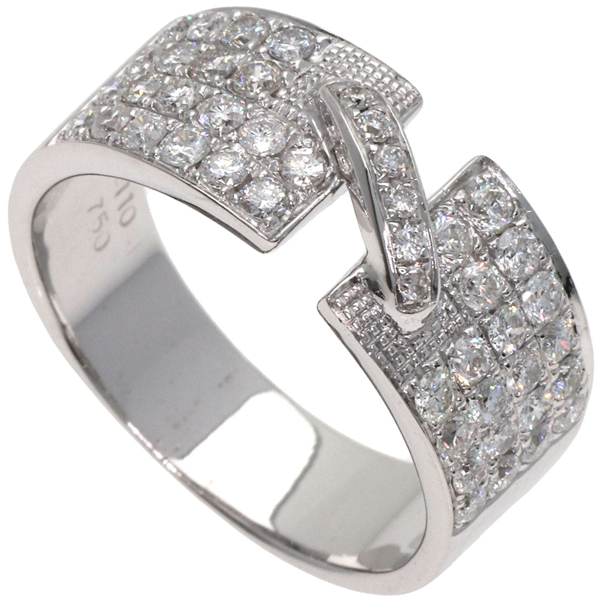 1.1ct ダイヤモンド リング・指輪 K18ホワイトゴールド 7.8g レディース 【中古】