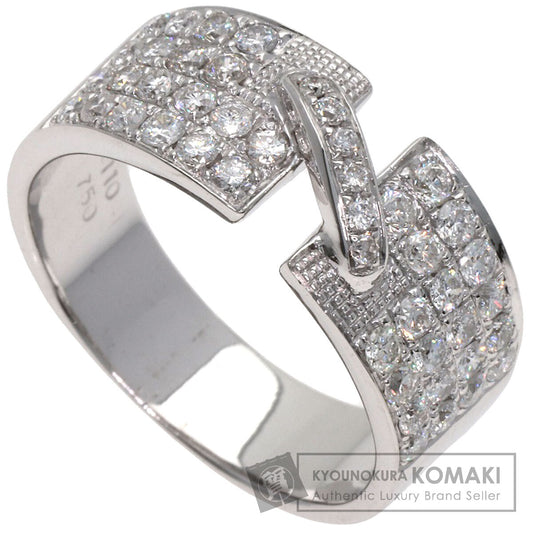 1.1ct ダイヤモンド リング・指輪 K18ホワイトゴールド 7.8g レディース 【中古】