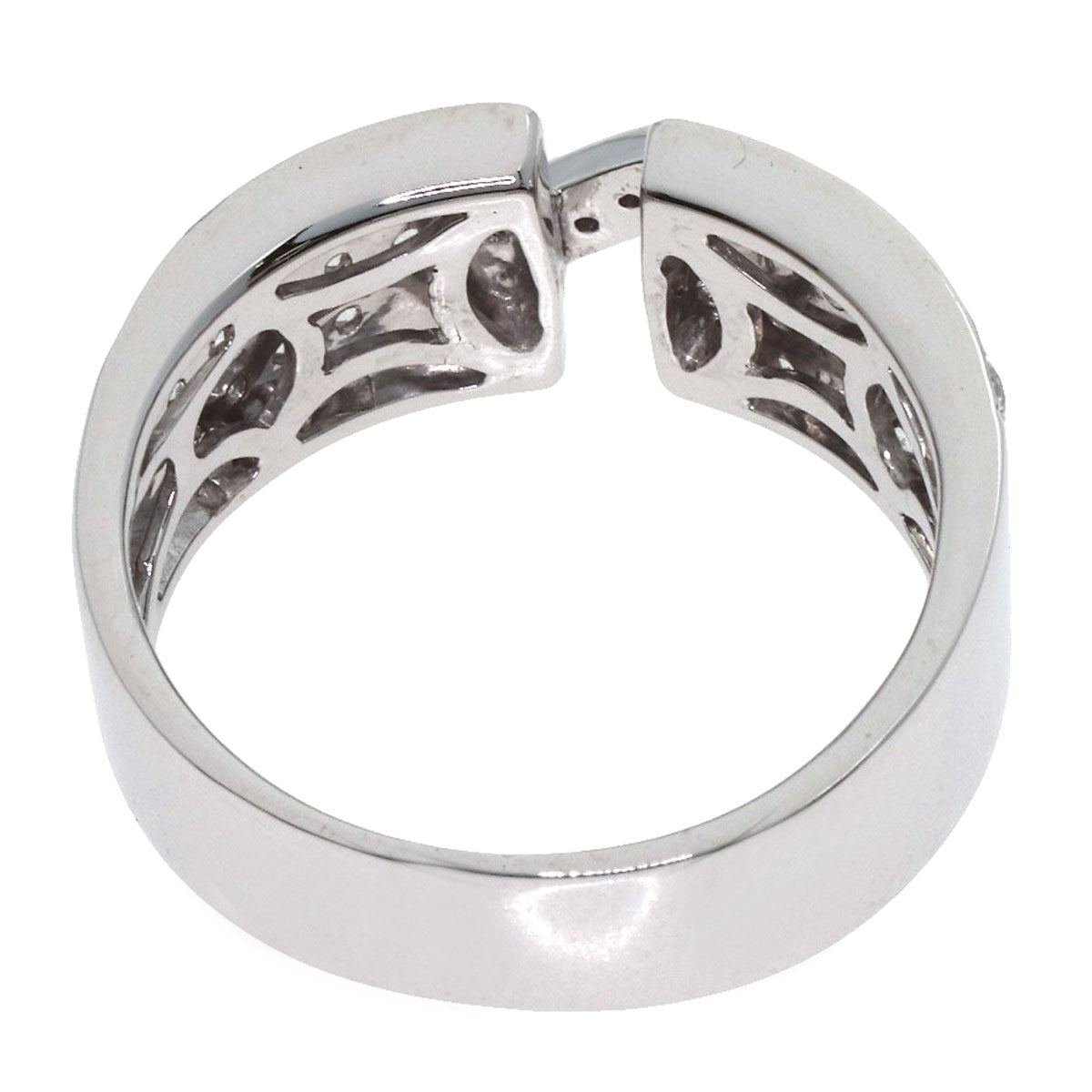 1.1ct ダイヤモンド リング・指輪 K18ホワイトゴールド 7.8g レディース 【中古】