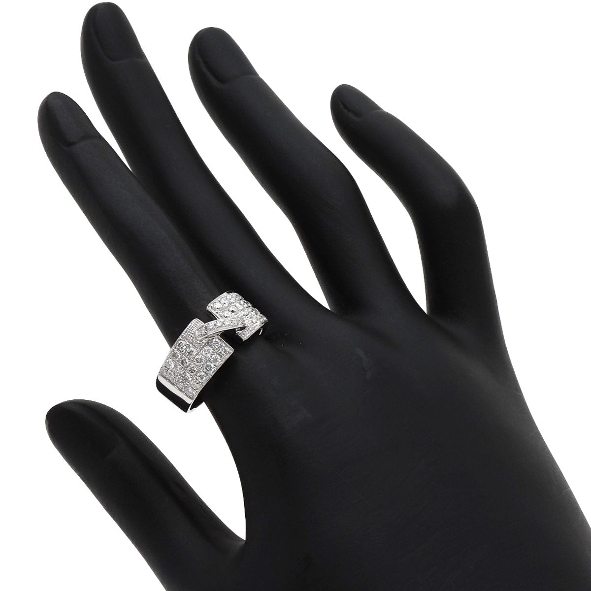 1.1ct ダイヤモンド リング・指輪 K18ホワイトゴールド 7.8g レディース 【中古】