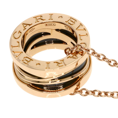 BVLGARI B.zero1 Legend Black Ceramic Necklace K18 Pink Gold Ladies [Used]