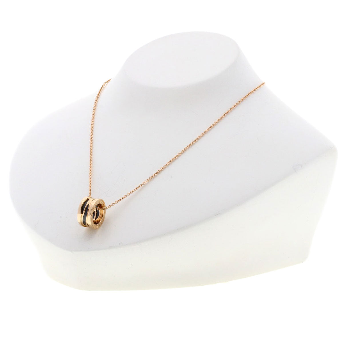 BVLGARI B.zero1 Legend Black Ceramic Necklace K18 Pink Gold Ladies [Used]