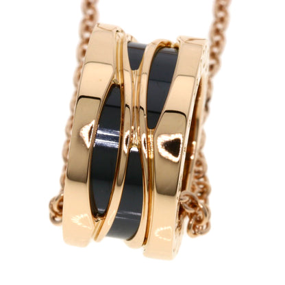 BVLGARI B.zero1 Legend Black Ceramic Necklace K18 Pink Gold Ladies [Used]