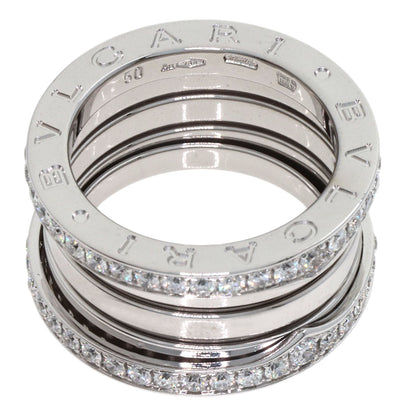 BVLGARI B.zero1 4-band Diamond #50 Ring K18 White Gold Ladies [Used]