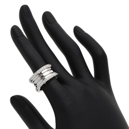 BVLGARI B.zero1 4-band Diamond #50 Ring K18 White Gold Ladies [Used]