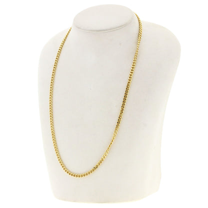 Curb chain Kihei 2 sides Necklace K18 Yellow Gold 29.8g　Ladies