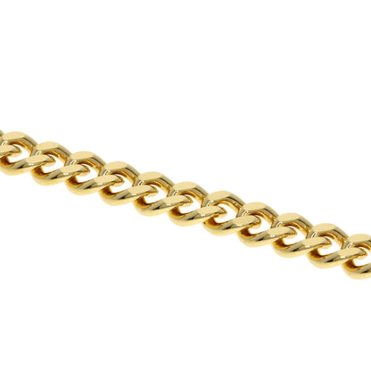 Curb chain Kihei 2 sides Necklace K18 Yellow Gold 29.8g　Ladies