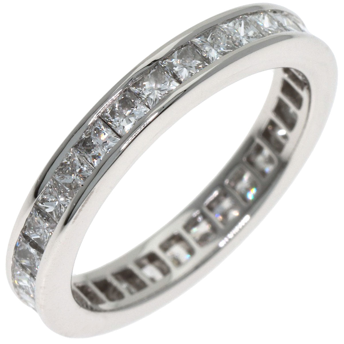 HARRY WINSTON Princess Full Eternity Diamond Ring Platinum PT950 Ladies [Used]