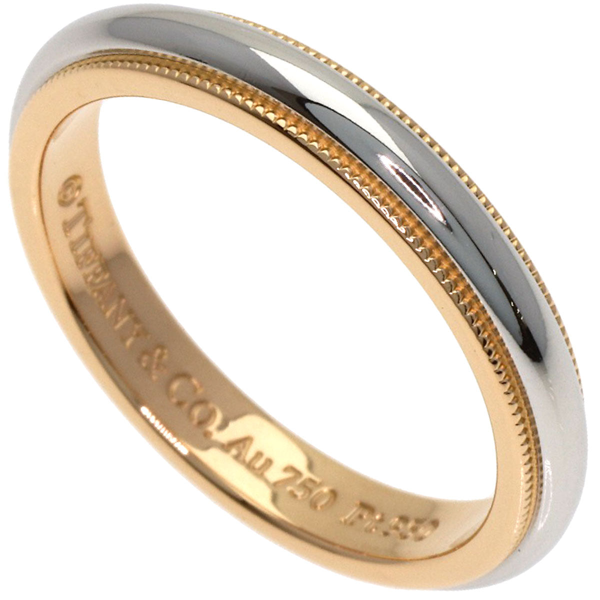 TIFFANY&Co. Milgrain Ring Platinum PT950 18K Pink GoldLadies [Used]