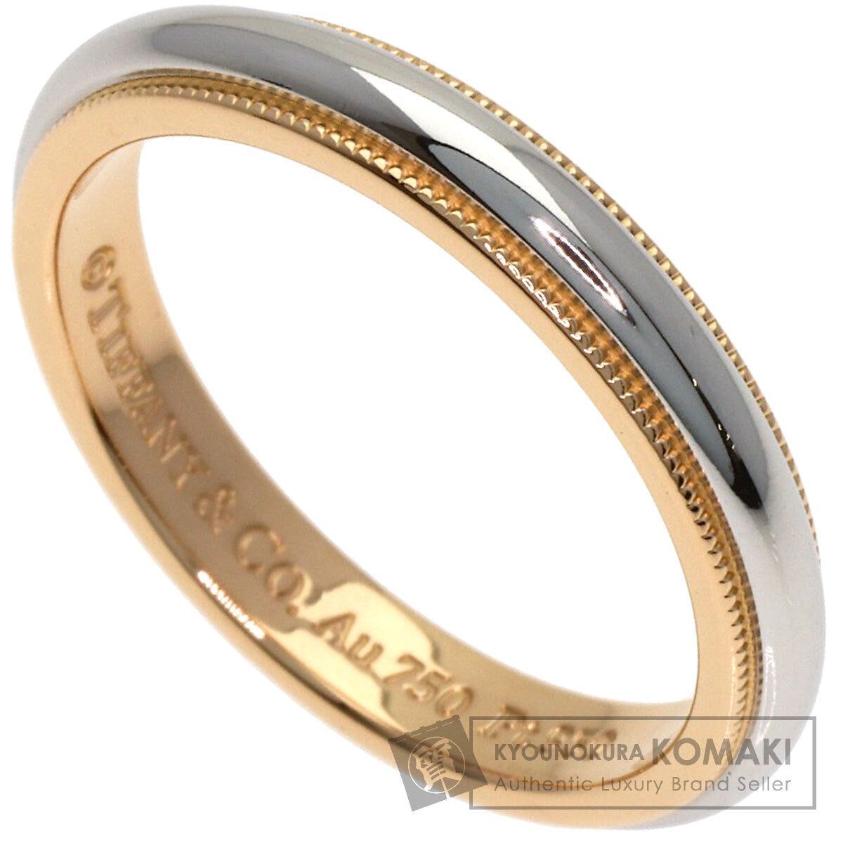 TIFFANY&Co. Milgrain Ring Platinum PT950 18K Pink GoldLadies [Used]