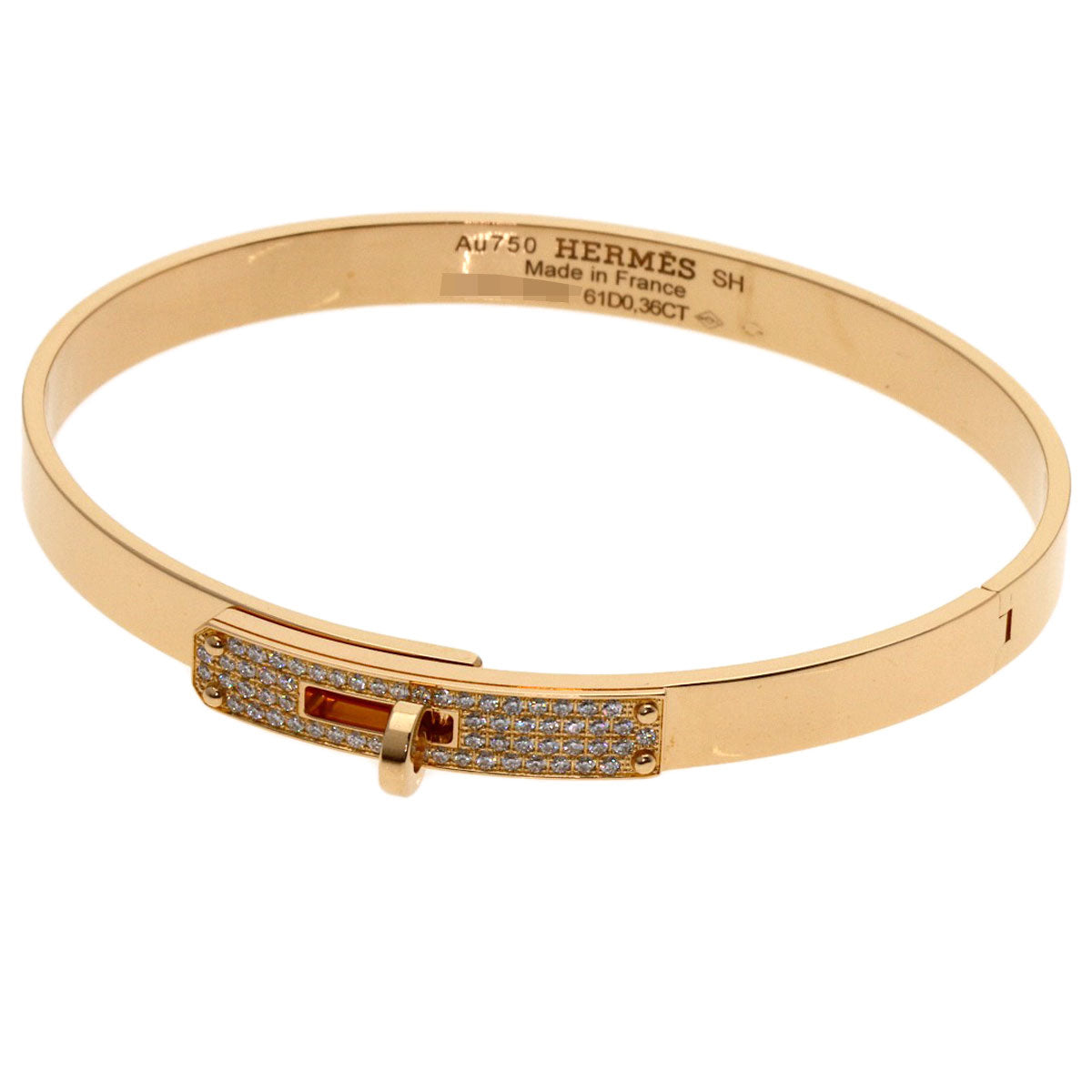 エルメス ケリー ダイヤモンド PM SHサイズ ブレスレット K18ピンクゴールド レディース 【中古】【HERMES】