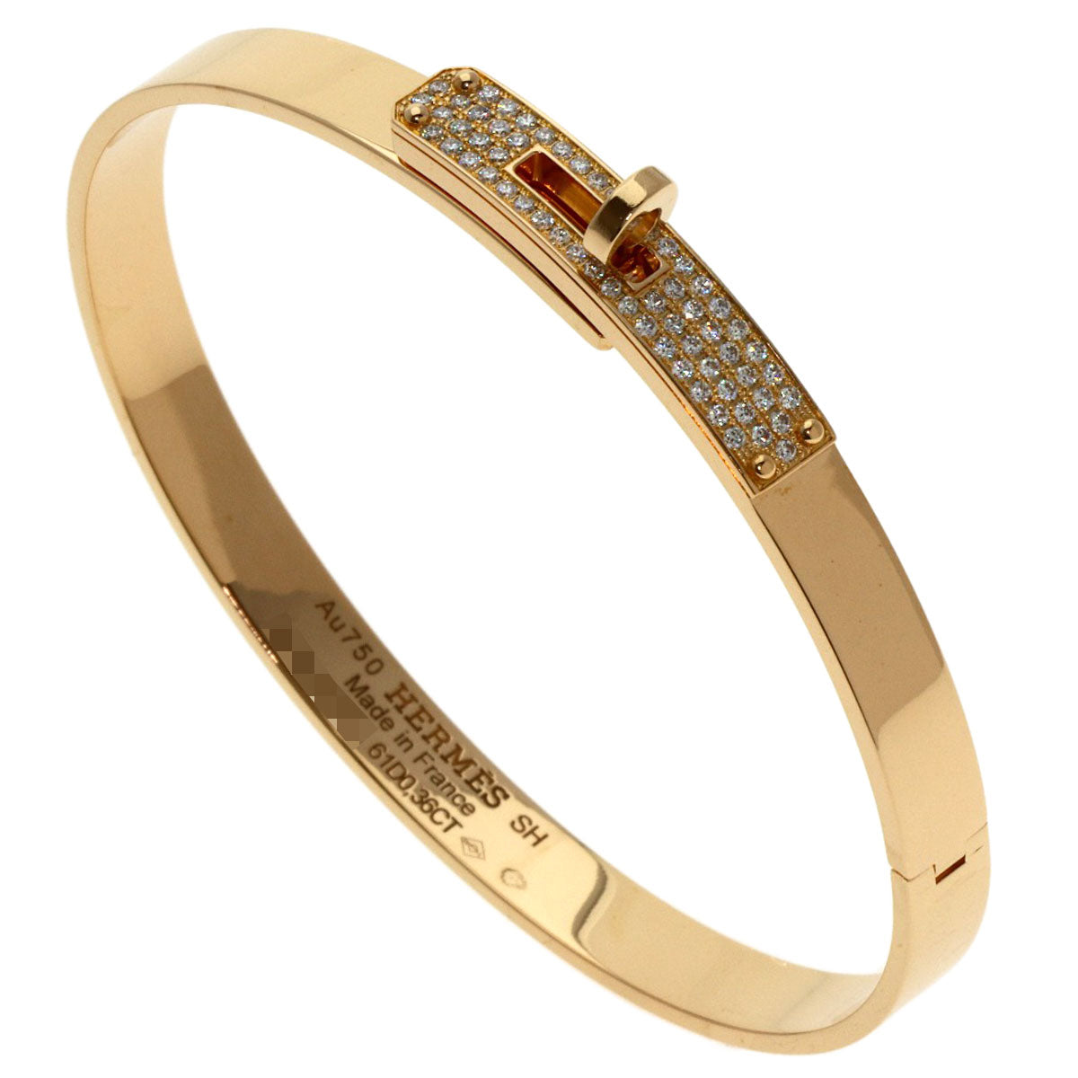 エルメス ケリー ダイヤモンド PM SHサイズ ブレスレット K18ピンクゴールド レディース 【中古】【HERMES】