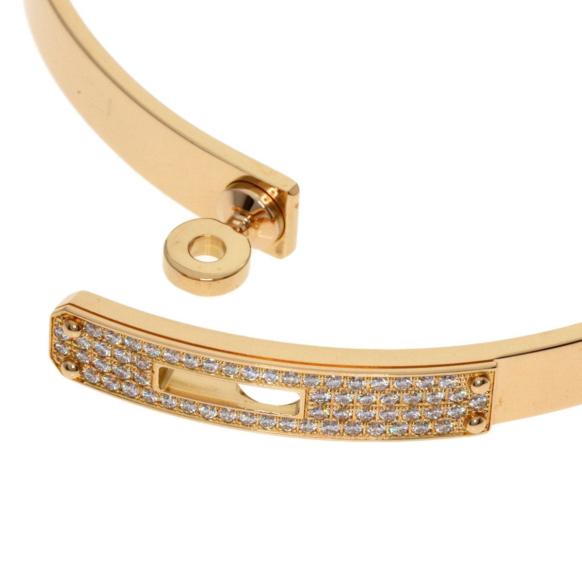 エルメス ケリー ダイヤモンド PM SHサイズ ブレスレット K18ピンクゴールド レディース 【中古】【HERMES】