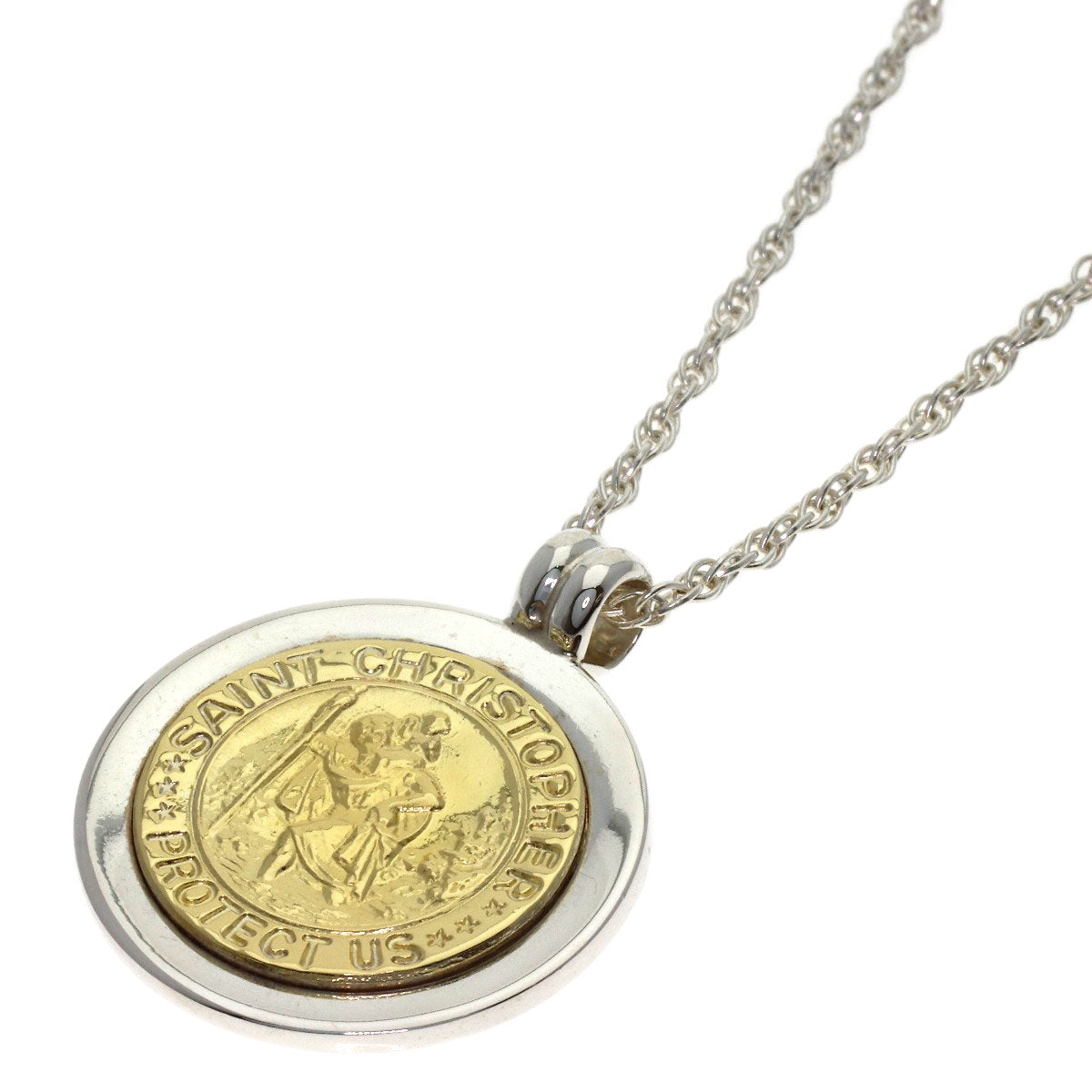 TIFFANY&Co. St. Christopher Necklace K18 Yellow Gold SVLadies [Used]