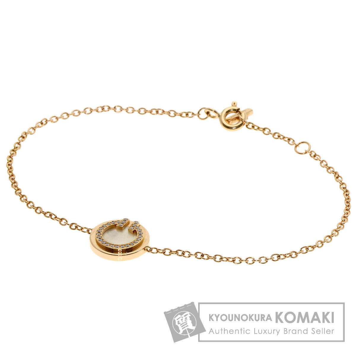 TIFFANY&Co. T TWO Circle Shell Diamond Bracelet K18 Pink Gold Ladies [Used]