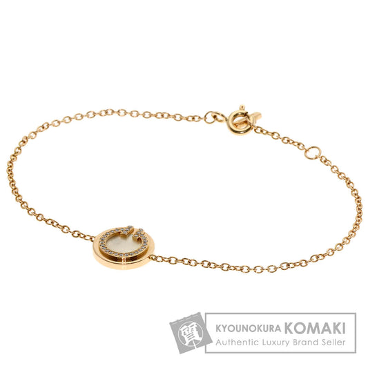 TIFFANY&Co. T TWO Circle Shell Diamond Bracelet K18 Pink Gold Ladies [Used]
