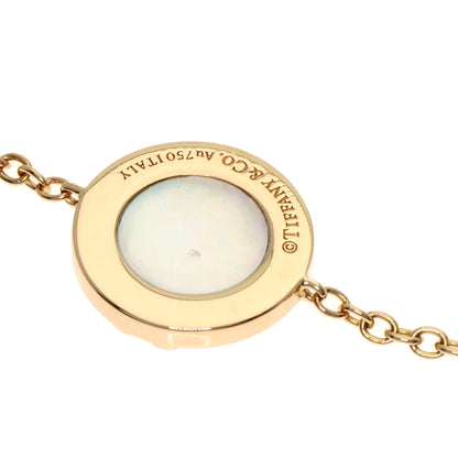 TIFFANY&Co. T TWO Circle Shell Diamond Bracelet K18 Pink Gold Ladies [Used]